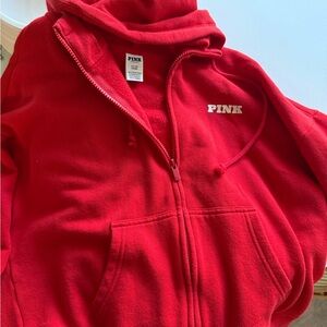 PINK set Red Hoodie & Flared Pants